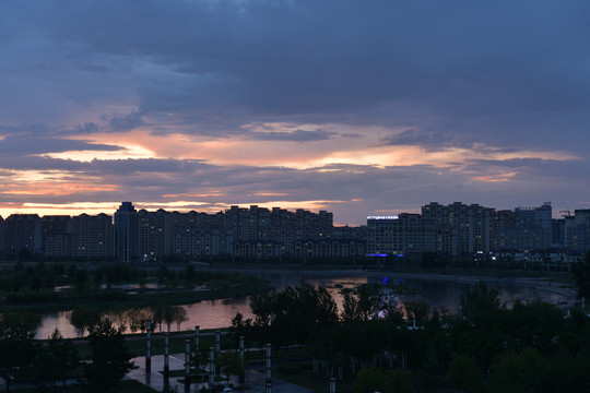 海拉尔夜景