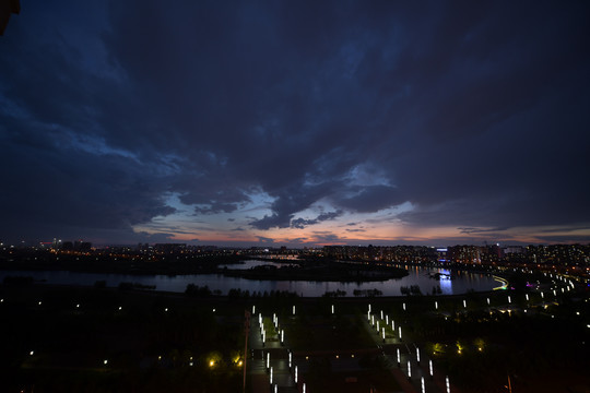 海拉尔夜景