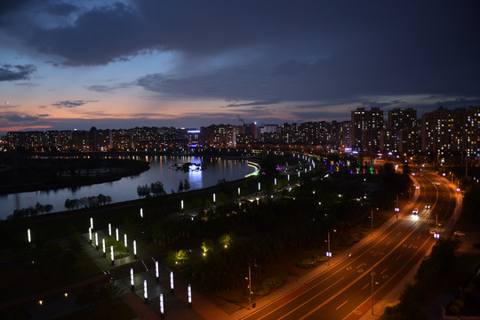 海拉尔夜景