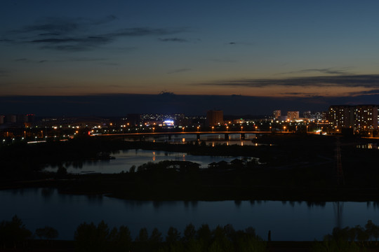 海拉尔夜景