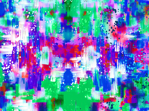 藍色幾何地毯