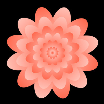 粉紅色矢量花朵