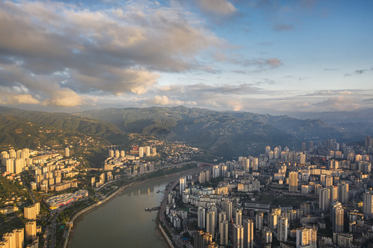 重庆涪陵城市航拍风光