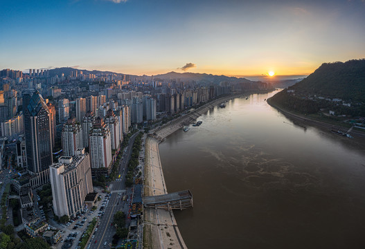 重庆涪陵城市航拍风光