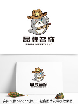 海豹卡通logo儿童品牌标志