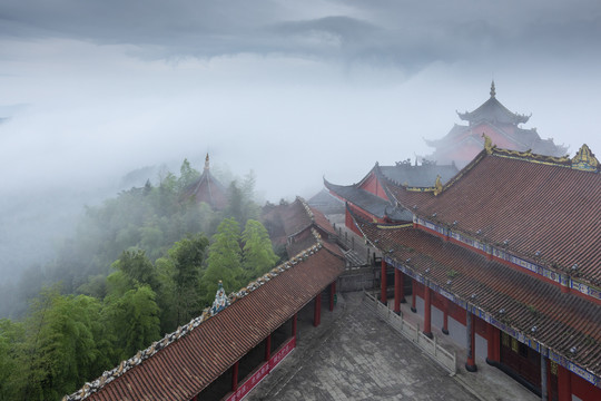 蜀南竹海龍吟寺水墨仙境