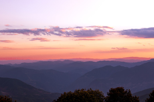 山里夕阳