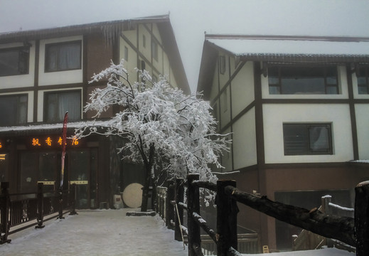 峨眉山雪景