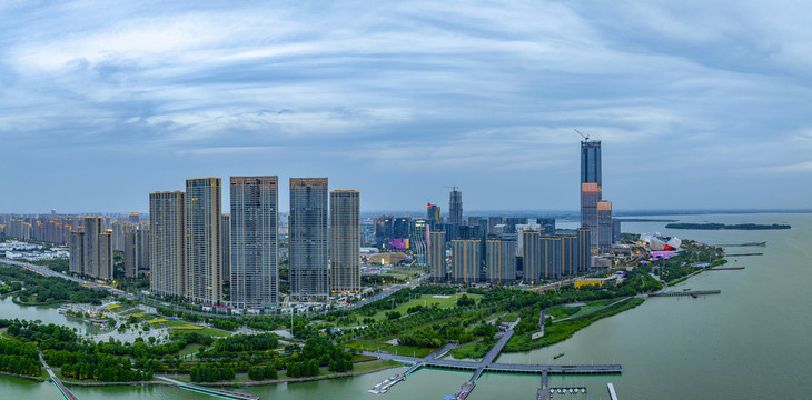 江苏苏州东太湖湖滨新城风光