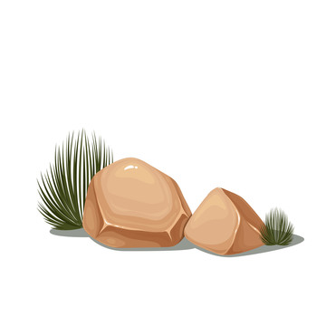 橘色砂巖和干草葉子插畫(huà)