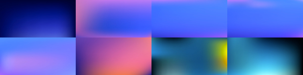 霓虹漸變色塊插圖