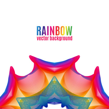 繽紛彩虹星狀緞帶插圖