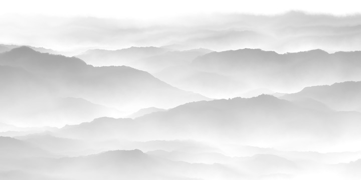 水墨山