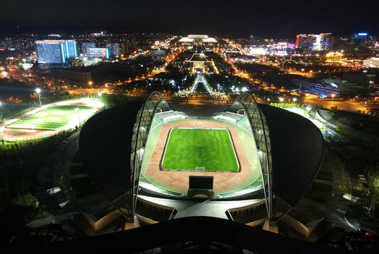 延安新区夜景大剧院