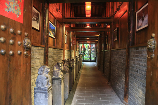 古风中式传统红灯笼巷子