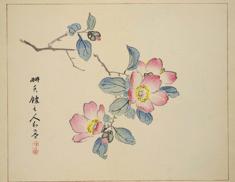 茶花裝飾畫