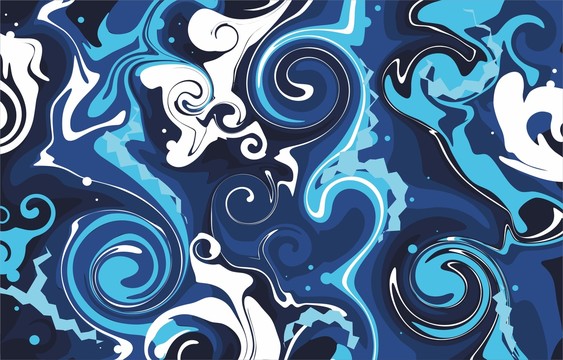 艺术蓝色漩涡纹理