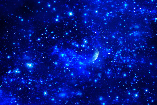 藍(lán)紫色唯美夢(mèng)幻星空背景