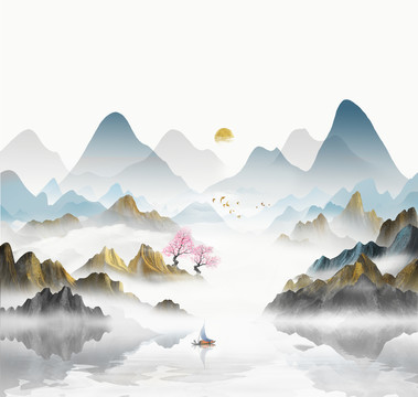 新中式山水畫