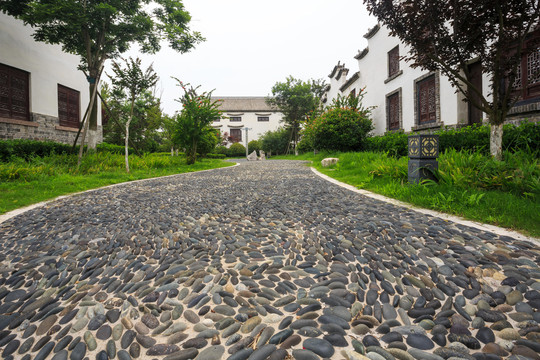 唐岛湾南方院子鹅卵石道路