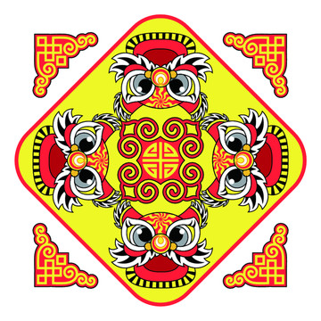 舞獅中式創(chuàng)意