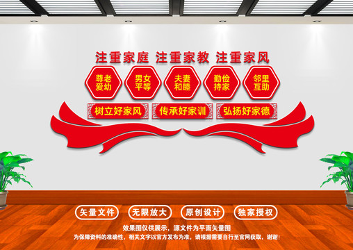 三個(gè)注重文化墻