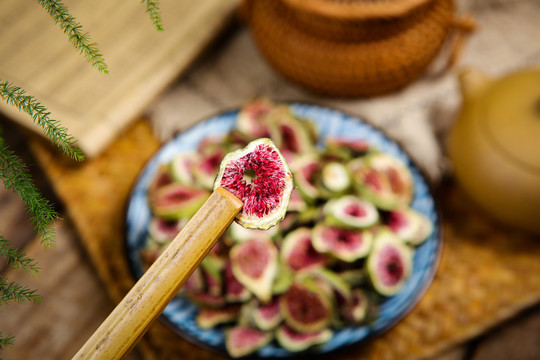 养生无花果干片茶