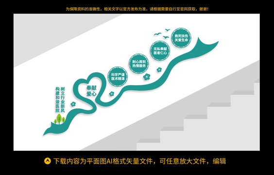 醫(yī)院樓梯文化墻