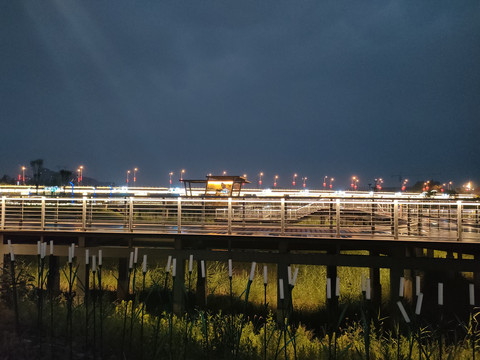 灞河夜景