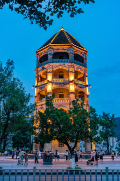 四川巴中回风塔夜景灯光