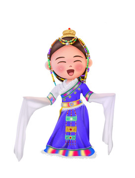 漫畫風(fēng)格藏族