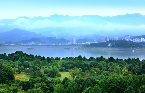 三峡大坝全景照片