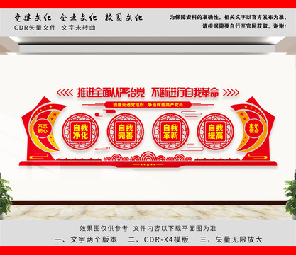 四個自我文化墻