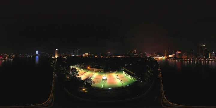 广州天鹅潭沙面全景