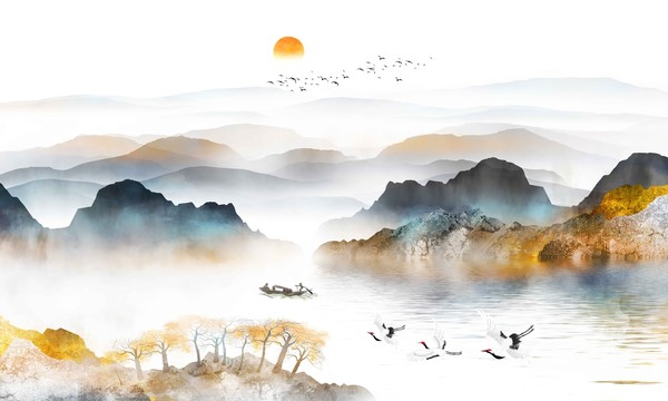 水墨山水畫