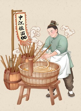 中江掛面制作工藝圖