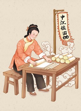 中江掛面制作工藝圖