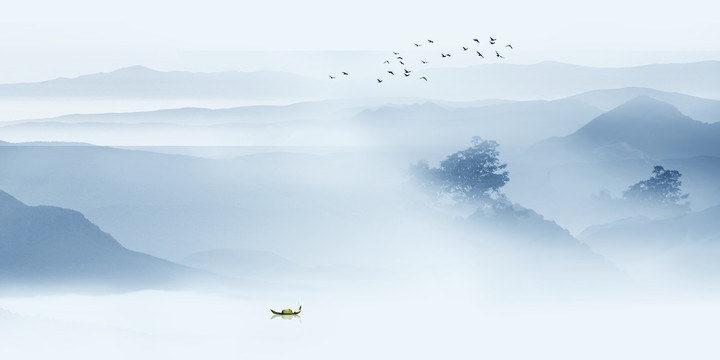 山水背景墻