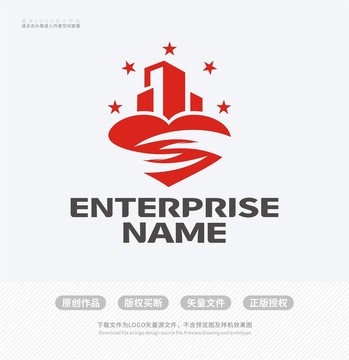 爱心社区慈善LOGO标志