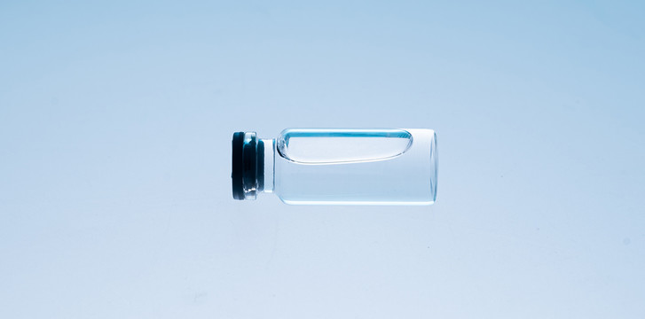 实验室疫苗西林瓶特写