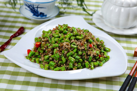 芽菜肉沫炒豆角