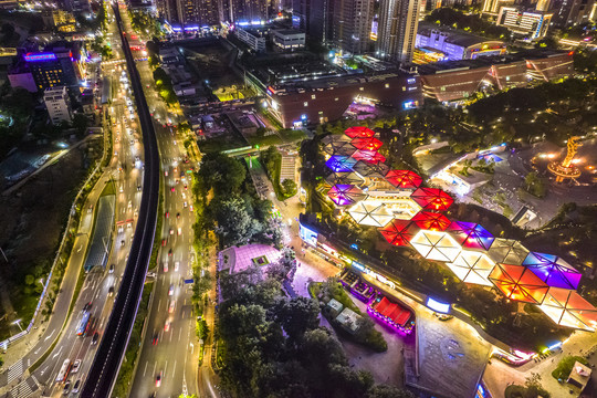 粤港澳大湾区广东深圳城市夜景