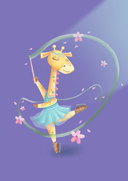 創(chuàng)意長(zhǎng)頸鹿插畫(huà)