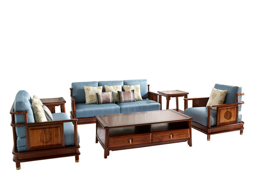 新中式实木家具沙发茶几饰品
