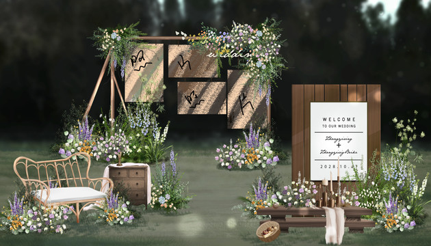 戶外婚禮照片區(qū)