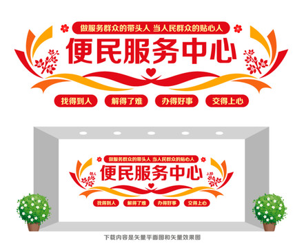 便民服務(wù)文化墻