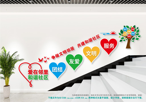社區(qū)樓梯文化墻