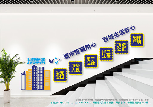 城管樓梯文化墻