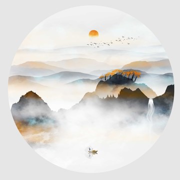中式意境山水畫