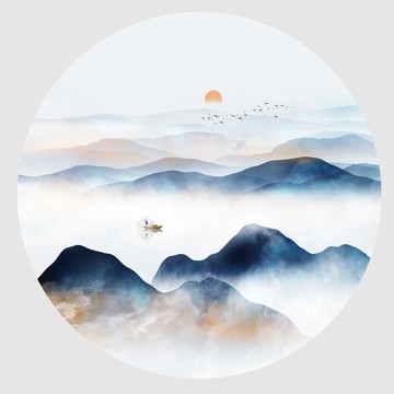 中式山水畫(huà)
